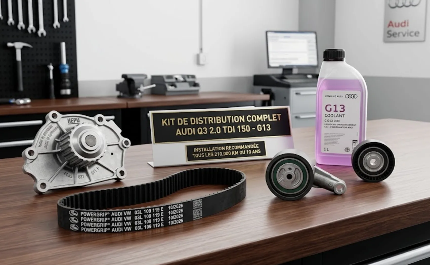 Kit de distribution complet Audi Q3 avec pompe à eau