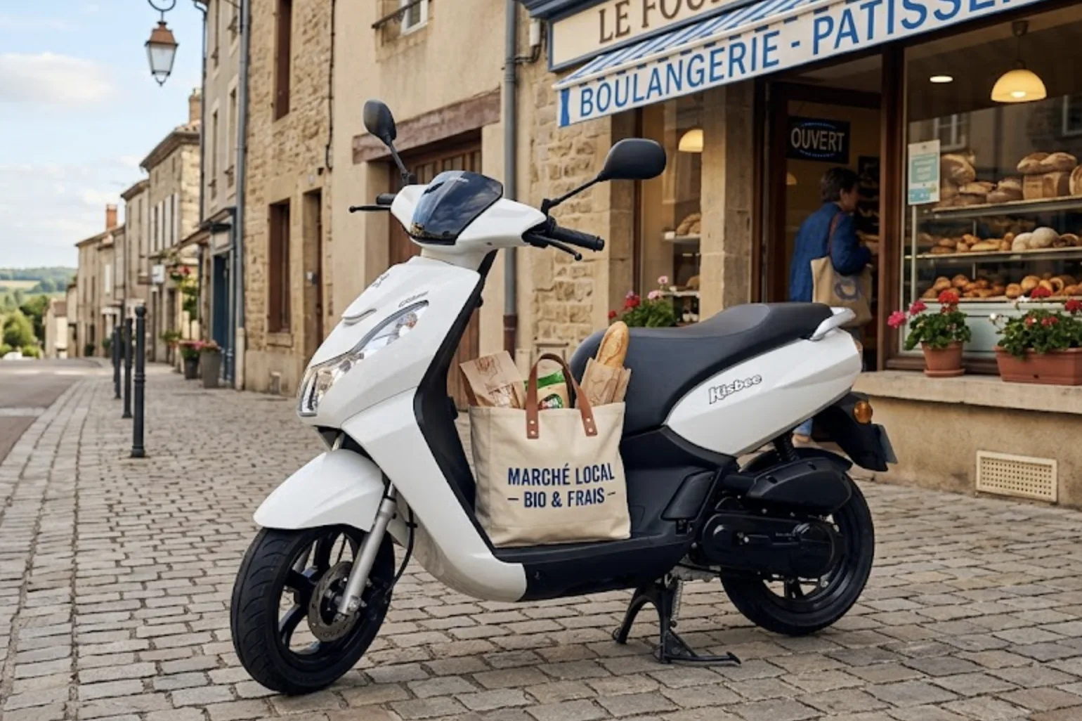 Scooter urbain Peugeot Kisbee 50cc pratique avec plancher plat