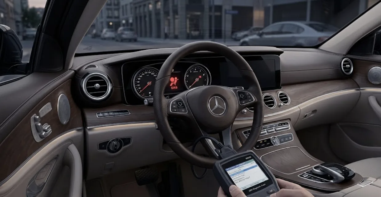 Voyant SRS Mercedes : comment l'éteindre, avec ou sans valise